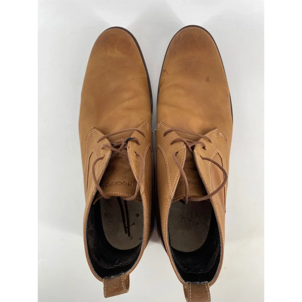 Rockport Chukka Boots Mens 11.5W‎ Tan Leather
